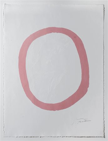 Lucio Fontana (Rosario di Santa Fè, 1899 - Comabbio, 1968) NUDO ROSA, 1967...