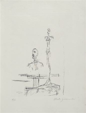Alberto Giacometti (Borgonovo di Stampa, 1901 - Coira, 1966) DANS L’ATELIER...