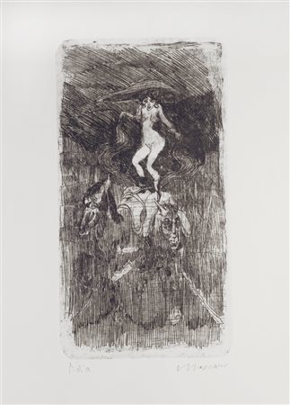 Mino Maccari (Siena, 1898 - Roma, 1989) SENZA TITOLO Acquaforte, mm. 475x350...