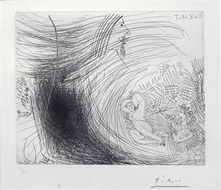 Pablo Picasso (Malaga, 1881 - Mougins, 1973) SENZA TITOLO Acquaforte...