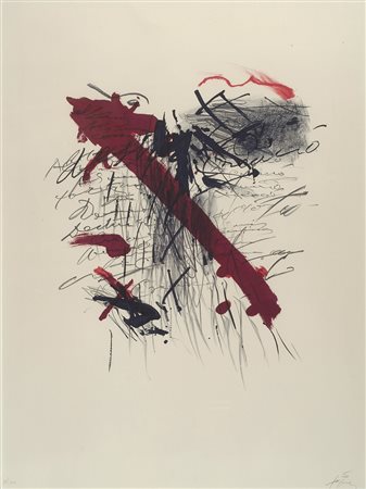 Antoni Tapies (Barcellona, 1923) SENZA TITOLO, 1971 Litografia a colori, mm....