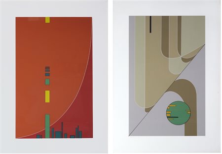 Luigi Veronesi (Milano, 1908 - 1998) SENZA TITOLO, 1978 Litografia a colori,...