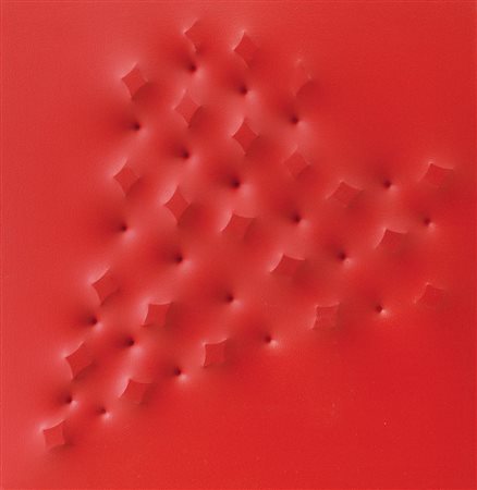 AMADIO GIUSEPPE Todi 19/05/1944Bnatotela estroflessa rossa cm. 53x52x4, firma...