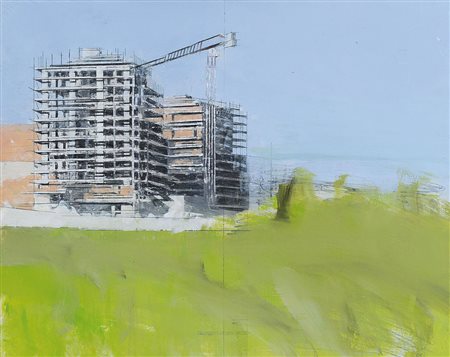 ORTONA GIORGIO Tripoli (Libia) 1960Cantieri sulla tiburtina, 2013olio su...