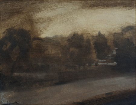 PIGNATELLI LUCA Milano 22/06/1962Paesaggio visto dal treno, 1997olio su tela...