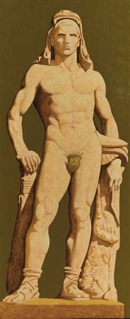 REGGIO MAURO Roma 1971Statua, 2010olio su tela cm. 100x40, firma, titolo,...