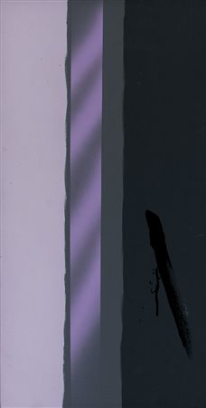 FINZI ENNIO Venezia 1931Dolcemente in violetto, 2002olio su tela cm. 100x50,...