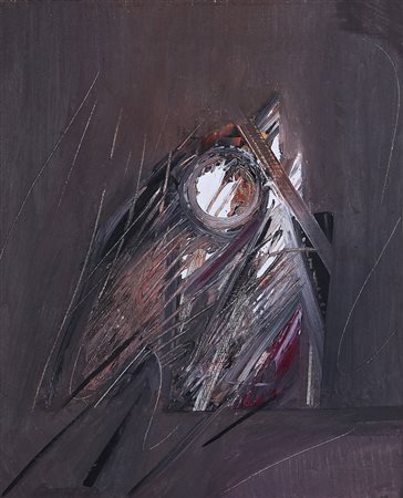 RUGGERI PIERO Torino 27/04/1930 - 14/05/2009Figura marroneolio su tela cm....