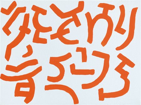 ACCARDI CARLA Trapani 09/10/1924 - Roma 23/02/2014Segni arancio, 2004vinilici...