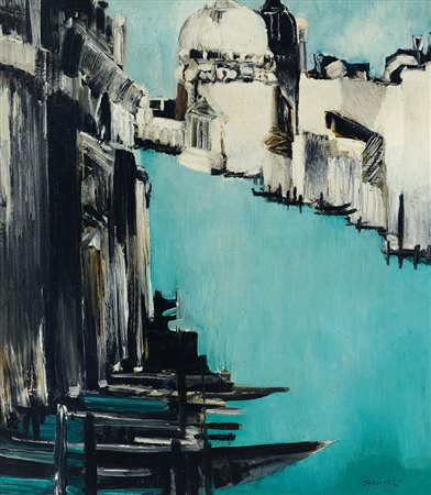 BRINDISI REMO Roma 25/04/1918 - Milano 25/07/1996Canal Grande, 1958olio su...