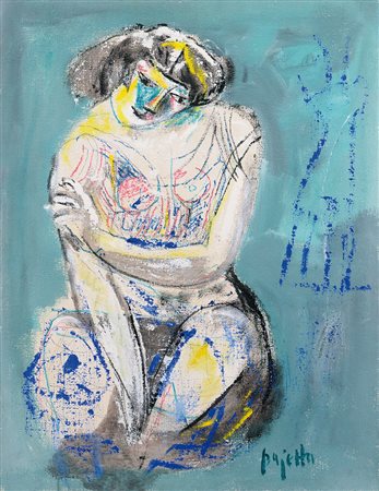 PAJETTA GUIDO Monza (Mi) 08/02/1898 - Milano 15/02/1987Donna che veste un...