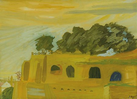 CAGLI CORRADO Ancona 23/02/1910 - Roma 28/03/1976Il Palatino, 1934tempera su...
