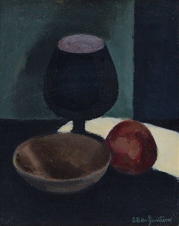 BONFANTINI SERGIO Novara 28/04/1910 - 22/01/1989La coppa nera, 1985olio su...