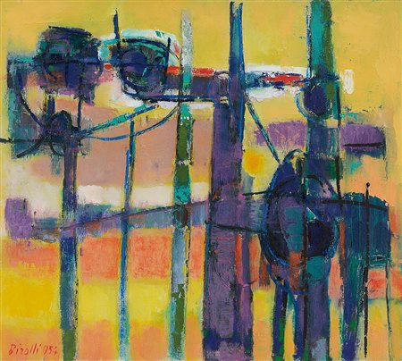 BIROLLI RENATO Verona 10/12/1905 - Milano 03/05/1959Vigna d'estate, 1954olio...