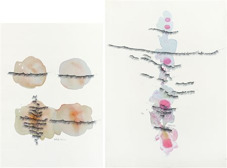 NOMA YOSHIKO Giappone 1934Senza titolochina e acquerello su cartoncino cm....