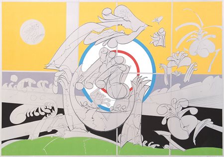 VOLPINI URBANI RENATO Urbino 1934Brulichio di elementi - Nascita di Elementi...