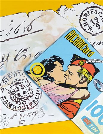 PALADINI NICO Empoli 1949Telekiss, 1999olio e acrilici su tela cm. 80x60,...