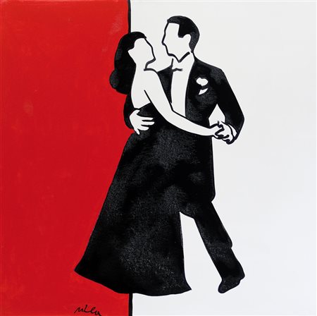 LODOLA MARCO Dorno (Pv) 04/04/1955Ballerinismalti su tela cm. 100x100x3,5;...