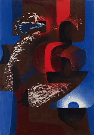 MONNINI ALVARO Firenze 1922 - Milano 1987Un luogo, 1972olio su tela cm....