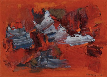 MONTANARINI LUIGI Firenze 22/07/1906 - Roma 09/01/1998Senza titolo, 1960olio...