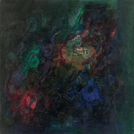 BRUNORI ENZO Perugia 14/07/1924 - Roma 13/05/1993Bleu nascosto, 1961-62olio...