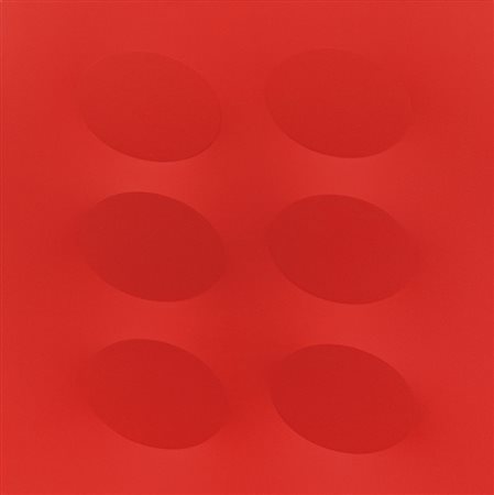 SIMETI TURI Alcamo 05/08/19296 ovali rossi, 2007acrilico su tela sagomata cm....
