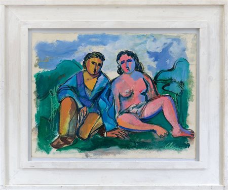 CHIA SANDRO Firenze 20/04/1946Senza titolotecnica mista su carta cm. 58x76...