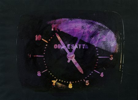 SCHIFANO MARIO Homs (Libia) 1934 - Roma 26/01/1998Ora esatta, 1978acrilico su...