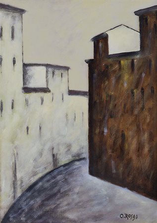 ROSAI OTTONE Firenze 28/04/1895 - Ivrea (To) 13/05/1957La curva, stradina...