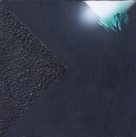 FINZI ENNIO Venezia 1931Nero iride, 1986acrilici su tela cm. 40x40, firma,...