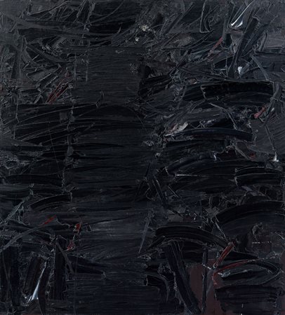 RUGGERI PIERO Torino 27/04/1930 - 14/05/2009Paesaggio in nero, 2002olio su...