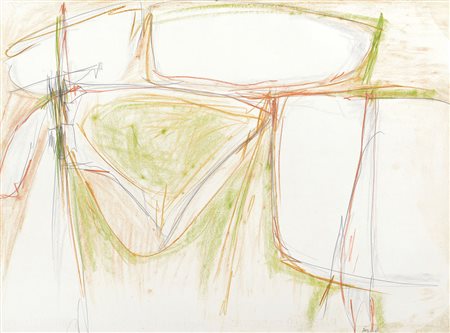 PERILLI ACHILLE Roma 28/01/1927Senza titolo, 1961matita e pastello su carta...