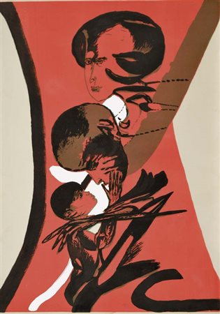 BRINDISI REMO Roma 1918 - Lido di Spina 1996 Figure litografia es. 63/80...