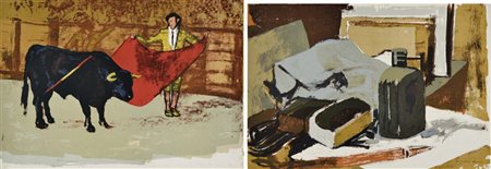 NOVATI MARCO Venezia 1895 - 1975 La corrida - Natura morta lotto di 2...