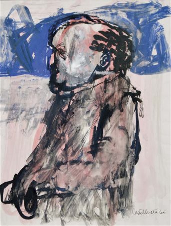 CASTELLANETA CARLO Milano 1930 - Palmanova 2013 Figura 1960 tecnica mista su...