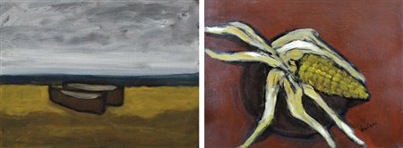 BUITONI PIERO Milano 1922 - 2011 Barche - Pannocchia 1984 lotto di 2 olii su...