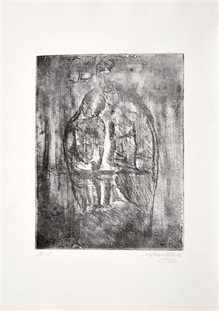 MARTINI ARTURO Treviso 1889 - Milano 1947 Maternità 1922 acquaforte es. p.a....