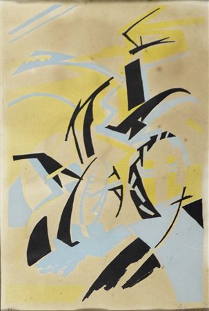 PIZZINATO ARMANDO Maniago 1910 - Venezia 2004 senza titolo litografia es....