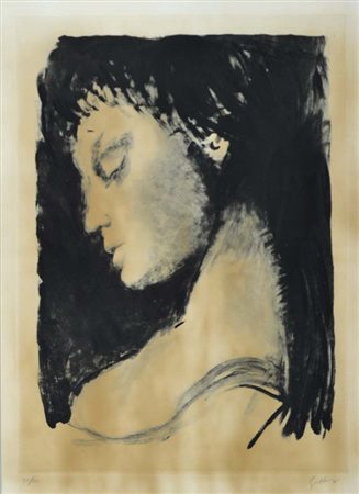 GUTTUSO RENATO Bagheria 1912 - Roma 1987 Figura acquaforte es. 30/90...