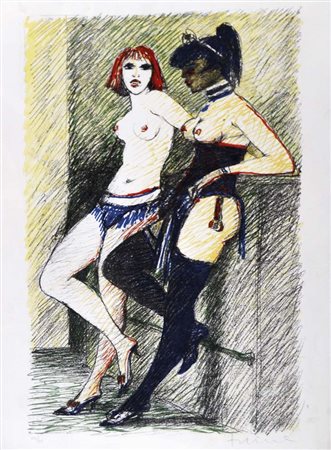 FIUME SALVATORE Comiso 1915 - Milano 1997 Figure serigrafia es. 117/125 75x55...