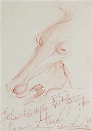DE LUIGI LUDOVICO Venezia 1933 Cavallo 2007 pastello a cera su carta 34x24,2...
