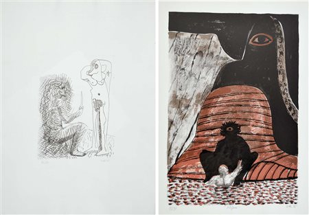 ZOTTI CARMELO Trieste 1933 - Treviso 2007 Soggetti vari lotto di 2 grafiche...