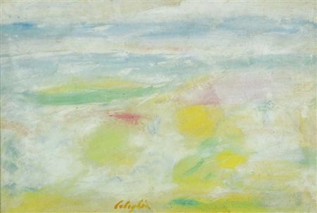 CELEGHIN ORAZIO Asolo 1906 - 1984 senza titolo olio su tavola 31x46 firma in...