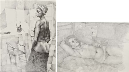 ATTARDI UGO Sori (Ge) 1923 - Roma 2006 Nudo 1977 - Nudo disteso 1980 lotto di...