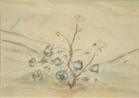 SEIBEZZI FIORAVANTE Venezia 1906 - 1975 Fiori tecnica mista su carta 23x33...