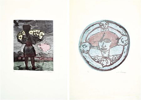 MACCARI MINO Siena 1898 - Roma 1989 Soggetti vari lotto di 2 litografie es....