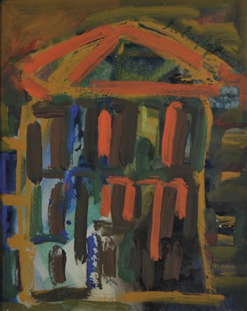 LOFFREDO SILVIO Parigi 1920 - Trebbiano 2013 Battistero olio su tavola 50x40...