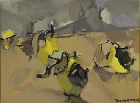 DOMESTICI GIAMPAOLO Venezia 1924 - 1999 Natura morta 1971 olio su tela 45x60...