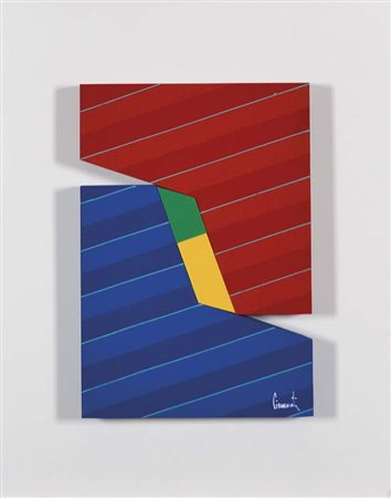 PIEMONTI LORENZO Milano 1935 Cromoplastico Madì 2012 rilievi in forex 20x29...