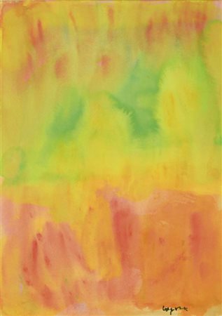 CORPORA ANTONIO Tunisi 1909 - Roma 2004 Viaggio su marte 2001 acquerello su...